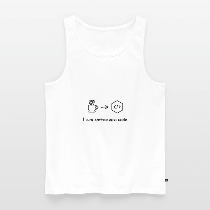 Coffee software developer engineer programmer Men's Premium Organic Tank Top