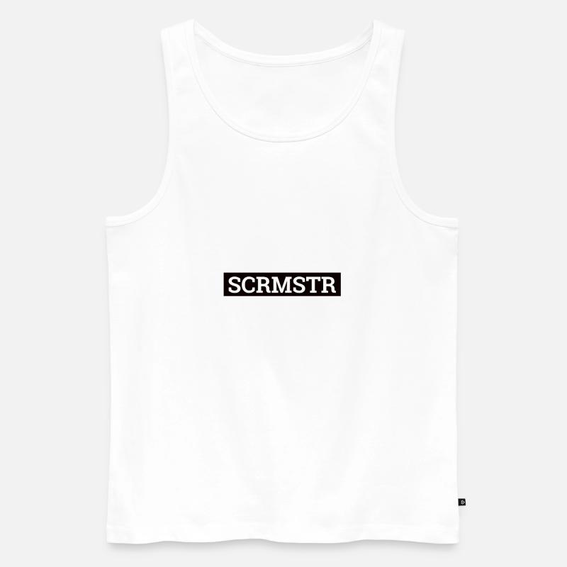 "SCRMSTR - Scrum Master" | - Männer Premium Bio Tank Top - Weiß