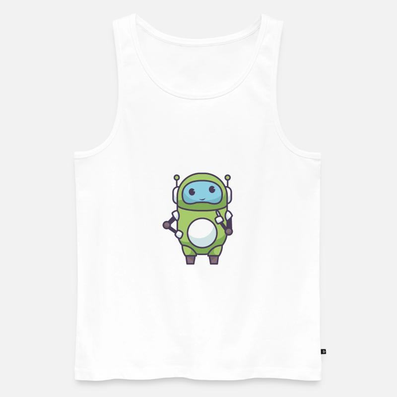 Robotik eines Roboters - Männer Premium Bio Tank Top - Weiß