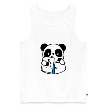 Ophthalmologist Optical Panda - Men's Premium Organic Tank Top - white - Front - AI Model Male 178 light (178cm)