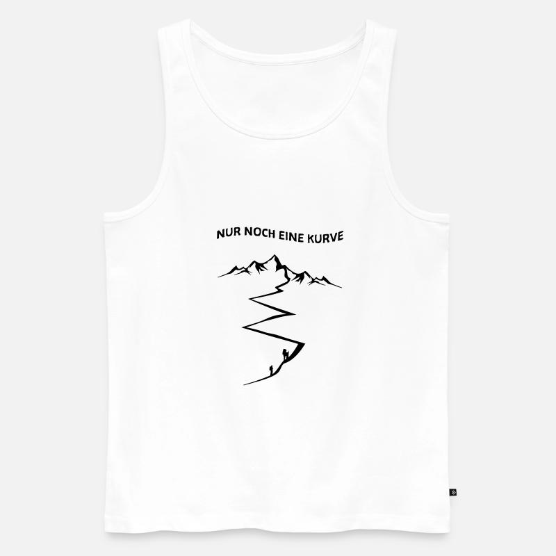 Nur noch eine Kurve - schwarz - Männer Premium Bio Tank Top - Weiß