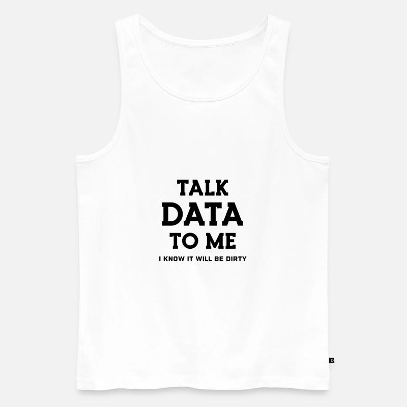 Data Science Statistics Data Scientist - Men's Premium Organic Tank Top - white