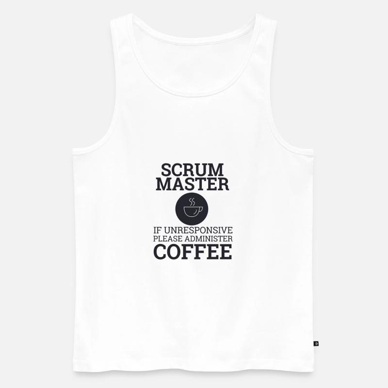 "Scrum Master" | Scrum Master - Männer Premium Bio Tank Top - Weiß