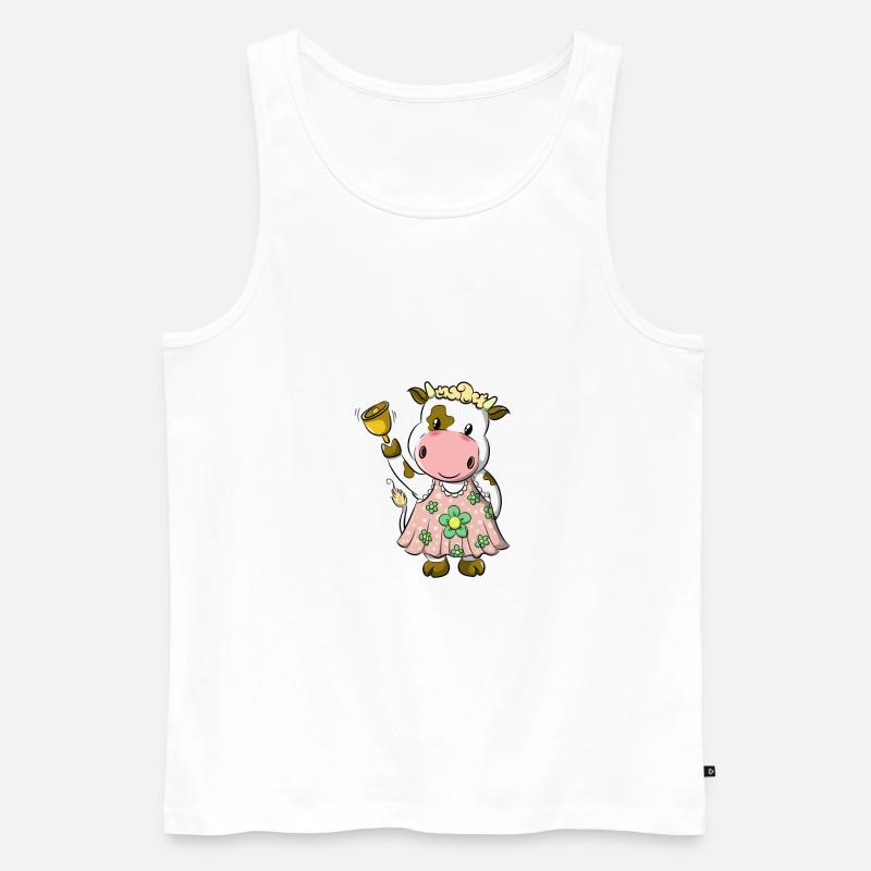 Kuh mädchen - Männer Premium Bio Tank Top - Weiß