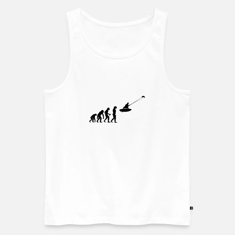 Evolution Kitesurf Wassersport Kitesurfer - Männer Premium Bio Tank Top - Weiß