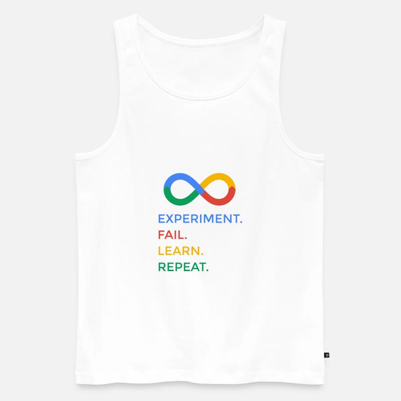 experiment fail learn repeat science - Männer Premium Bio Tank Top - Weiß