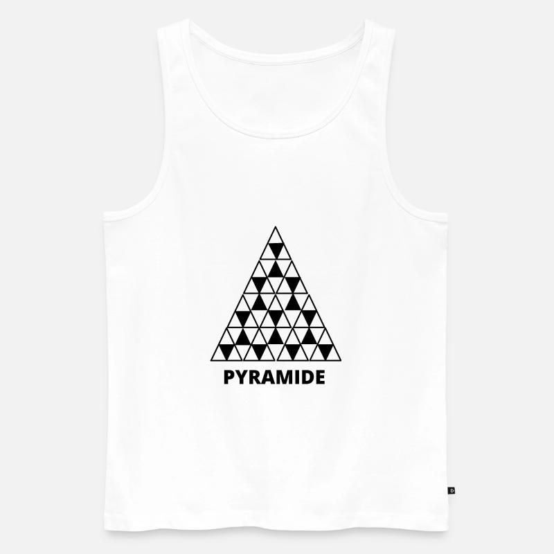 Pyramide - Männer Premium Bio Tank Top - Weiß