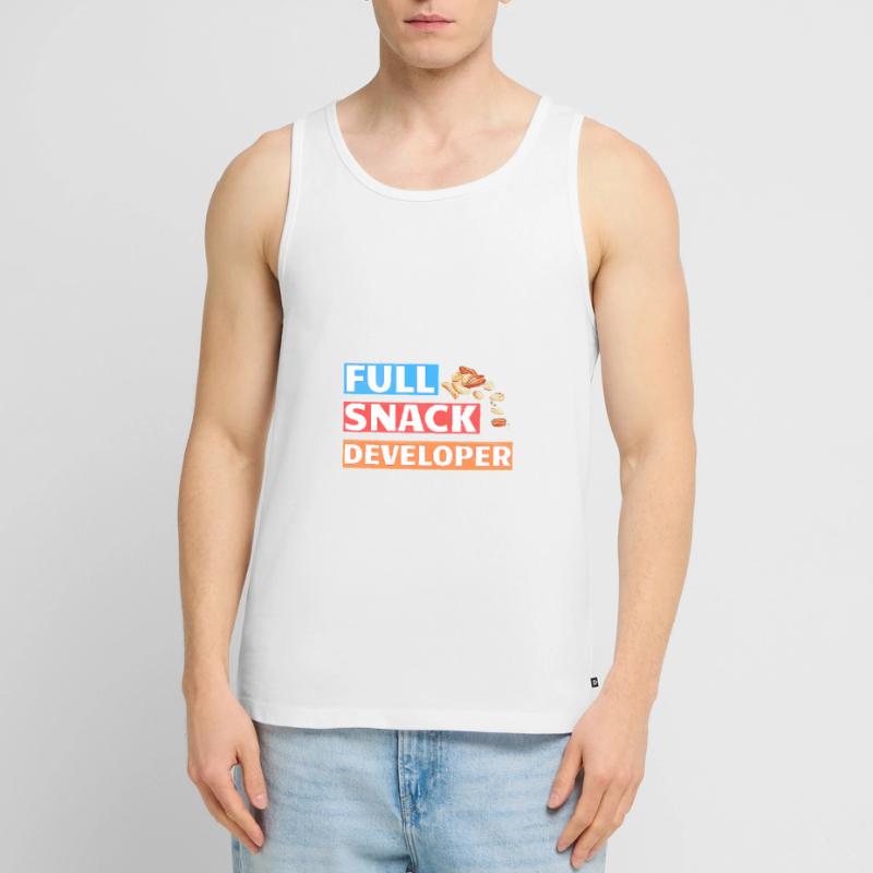 FULL SNACK DEVELOPER - DEVELOPER PUN Männer Premium Bio Tank Top