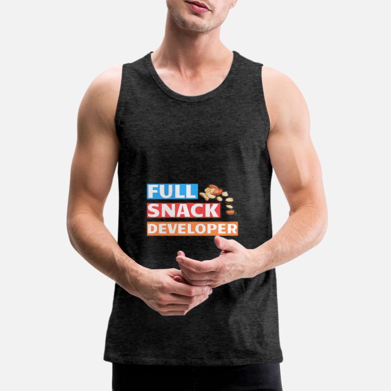 FULL SNACK DEVELOPER - DEVELOPER PUN Men's Premium Organic Tank Top