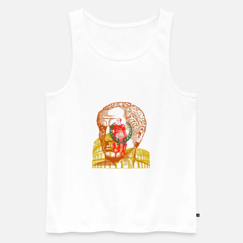Cesar 1 - Männer Premium Bio Tank Top - Weiß