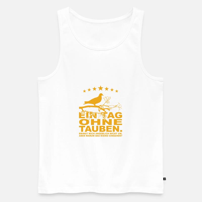 Taube Vogel - Männer Premium Bio Tank Top - Weiß