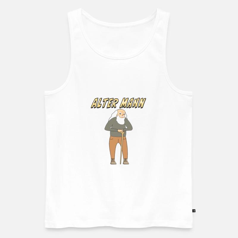 ALTER MANN - Männer Premium Bio Tank Top - Weiß