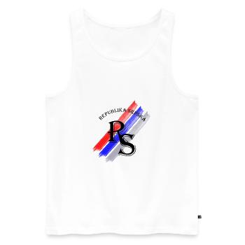 rs srpska - Männer Premium Bio Tank Top - Weiß - Vorne - Michal (187cm)