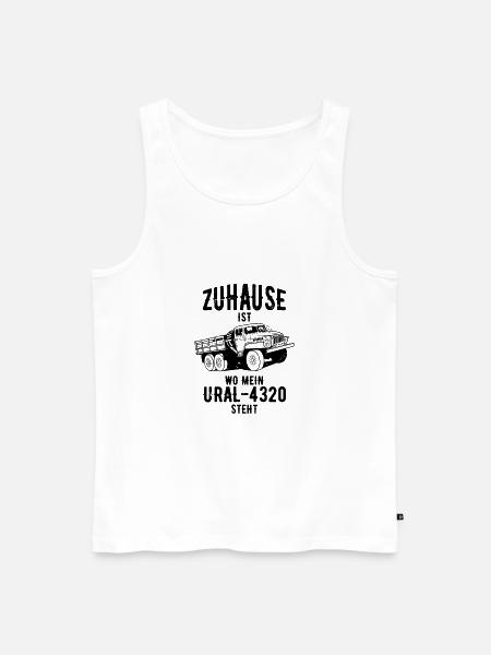 Zuhause ist wo mein ural 4320 steht Fahrer - Männer Premium Bio Tank Top - Weiß
