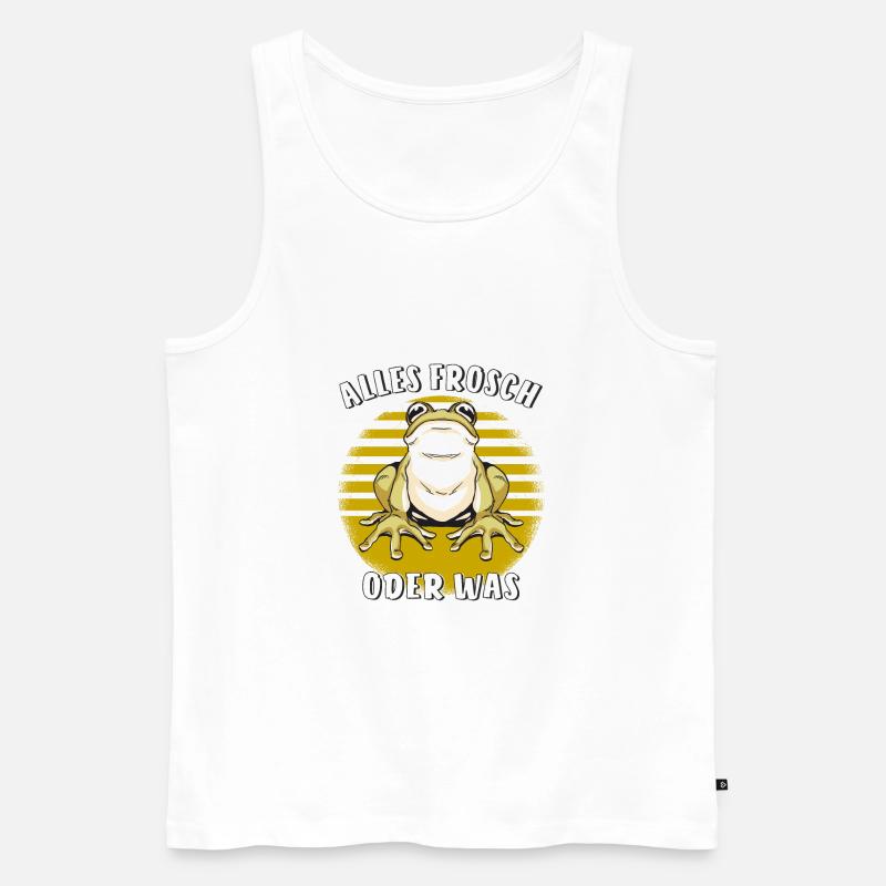 ALLES FROSCH ODER WAS - Männer Premium Bio Tank Top - Weiß