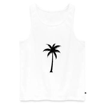 Palmiers - Débardeur bio Premium Homme - blanc - Devant - Michal (187cm)