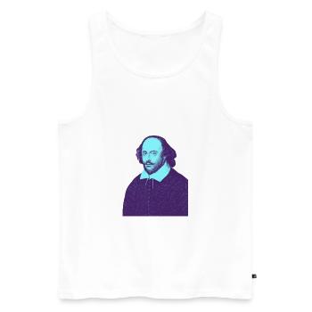 William Shakespeare - My Theatre - Men's Premium Organic Tank Top - white - Front - AI Model Male 178 light (178cm)