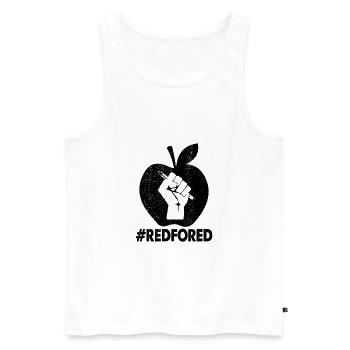 Teacher Strike Funding Schools Red for Education - Men's Premium Organic Tank Top - white - Front - Michal (187cm)