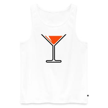 XUrlaubspass (Orange) - Débardeur bio Premium Homme - blanc - Devant - Michal (187cm)
