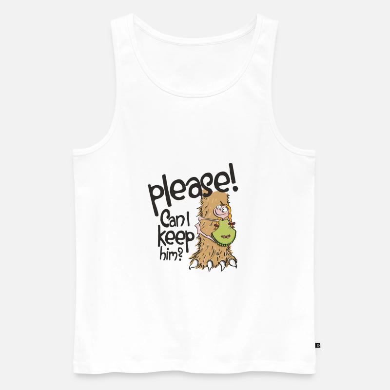 Can I keep him? - Männer Premium Bio Tank Top - Weiß