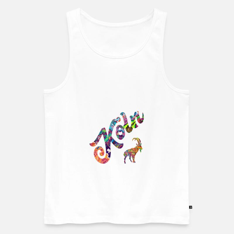 Geissbock Hennes Köln - Männer Premium Bio Tank Top - Weiß