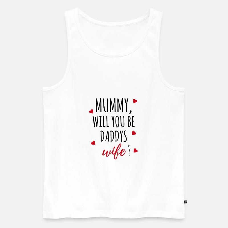Heiratsantrag Antrag Mummy Geschenk Idee - Männer Premium Bio Tank Top - Weiß