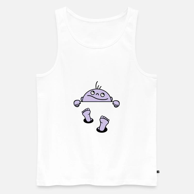 Baby sagt Hallo - Männer Premium Bio Tank Top - Weiß