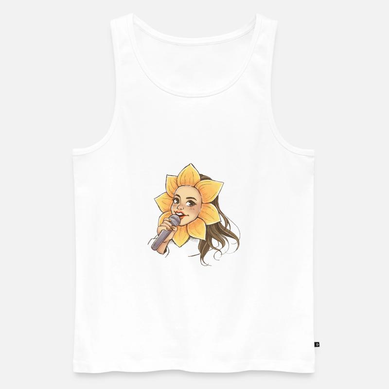 Sonnenblumenlied - Männer Premium Bio Tank Top - Weiß