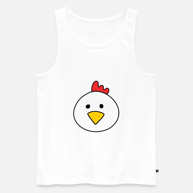 Cute chicken - Männer Premium Bio Tank Top - Weiß