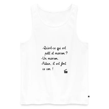 Kaameløtt - Réplique Culte - Citation Drôle - Débardeur bio Premium Homme - blanc - Devant - AI Model Male 178 light (178cm)