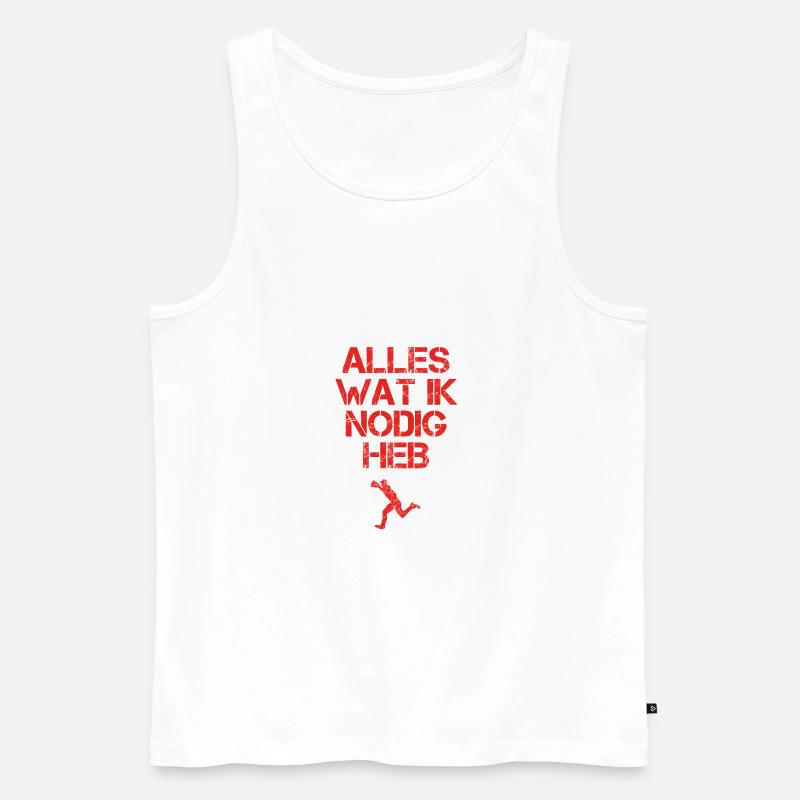 presentje wat ik nodig baseball - Männer Premium Bio Tank Top - Weiß