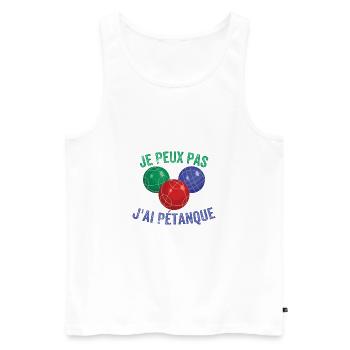 I Can't I Have the Boccia Balls Pétanque Ball - Men's Premium Organic Tank Top - white - Front - Michal (187cm)