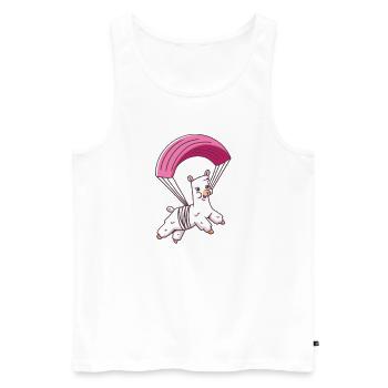 Just A Girl Who Loves Alpacas - Männer Premium Bio Tank Top - Weiß - Vorne - Michal (187cm)