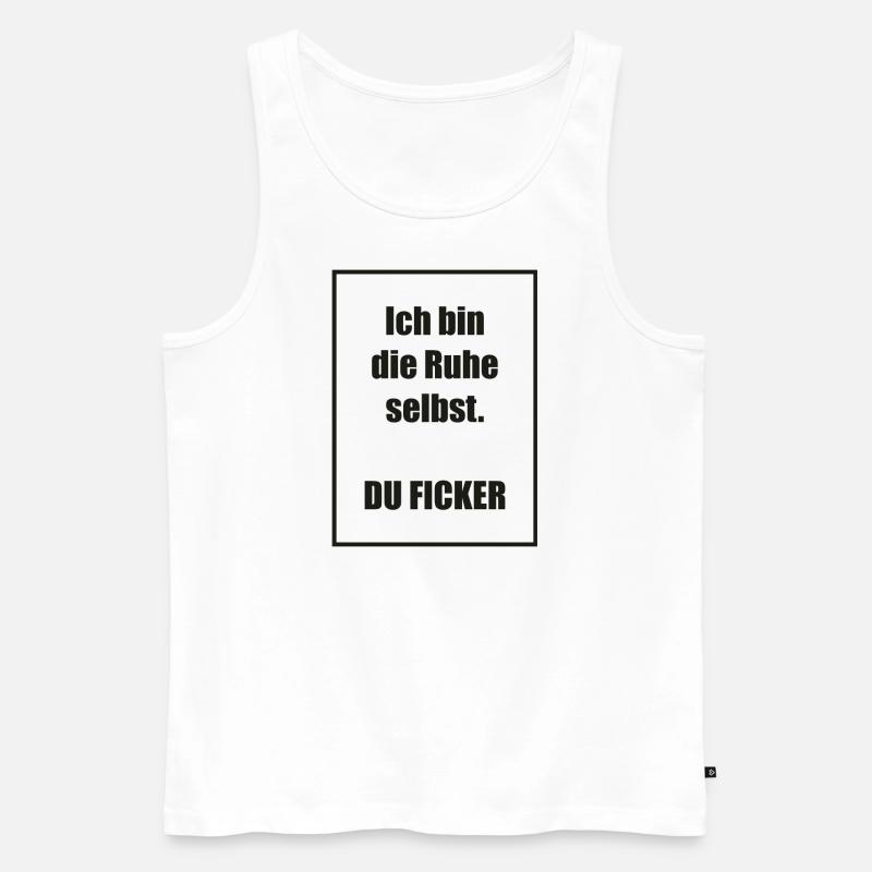 Ich bin die Ruhe selbst - Männer Premium Bio Tank Top - Weiß