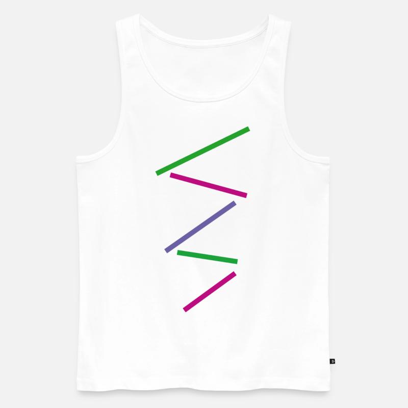 minimal muster - Männer Premium Bio Tank Top - Weiß