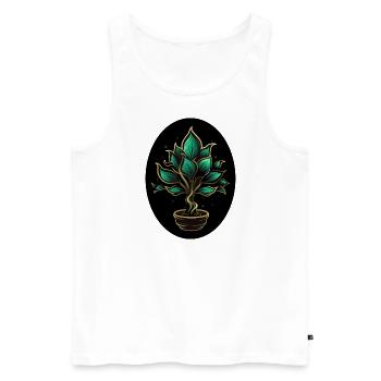 Plante magique - Débardeur bio Premium Homme - blanc - Devant - Michal (187cm)