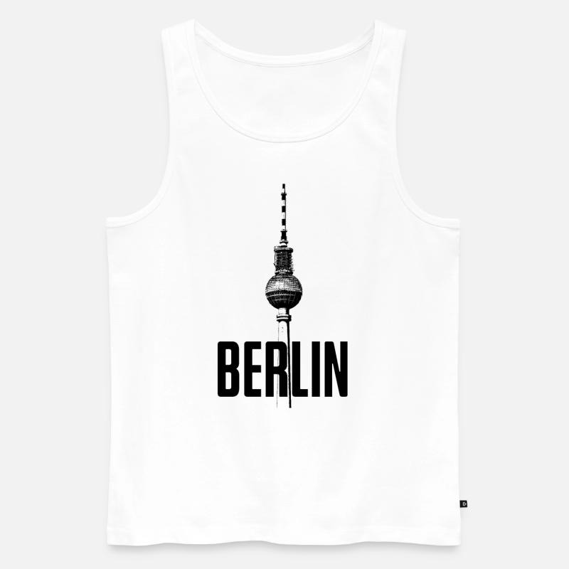 Fernsehturm Berlin - Männer Premium Bio Tank Top - Weiß