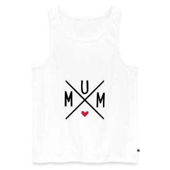 mum - Männer Premium Bio Tank Top - Weiß - Vorne - Michal (187cm)