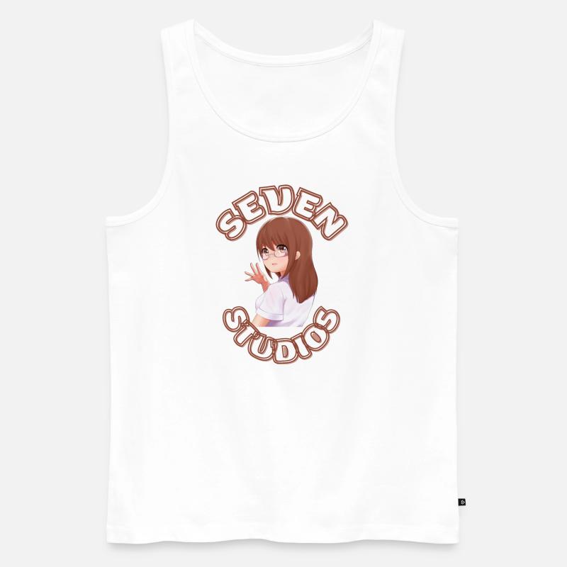 SEVEN STUDIOS - Männer Premium Bio Tank Top - Weiß