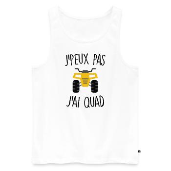 J'peux pas j'ai quad - Débardeur bio Premium Homme - blanc - Devant - Michal (187cm)
