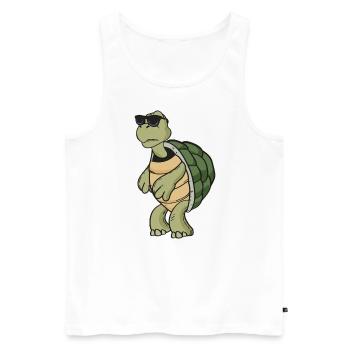Tortue - Débardeur bio Premium Homme - blanc - Devant - Michal (187cm)