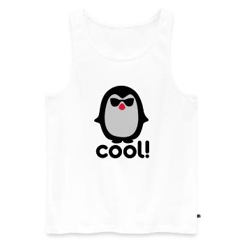 Pinguïn frais - Débardeur bio Premium Homme - blanc - Devant - AI Model Male 178 light (178cm)