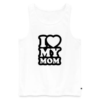 I love my mom - J'aime ma maman - Débardeur bio Premium Homme - blanc - Devant - Michal (187cm)