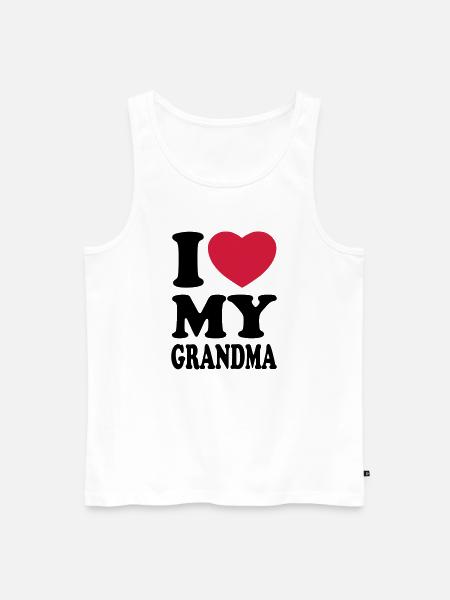 I love my grandma - Men's Premium Organic Tank Top - white