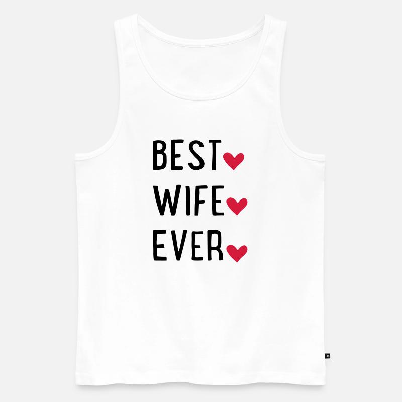 Ehefrau - Männer Premium Bio Tank Top - Weiß