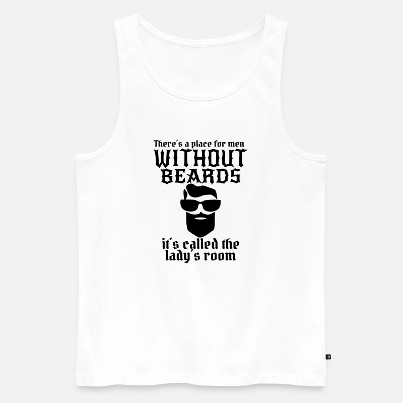 Mann mit Bart - Männer Premium Bio Tank Top - Weiß