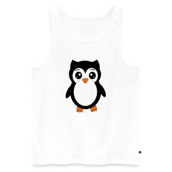 owl black bird bird animals gift - Men's Premium Organic Tank Top - white - Front - AI Model Male 178 light (178cm)
