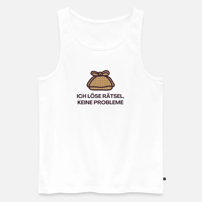 I solve puzzles, no problems - Men's Premium Organic Tank Top - white