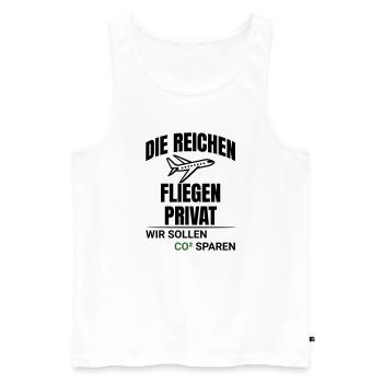 Abstract CO2 Climate Protection Design - Men's Premium Organic Tank Top - white - Front - Michal (187cm)