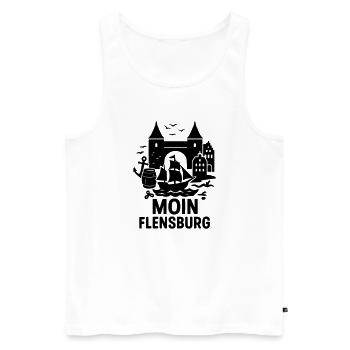 flensburg moin anker seefahrer - Männer Premium Bio Tank Top - Weiß - Vorne - Michal (187cm)